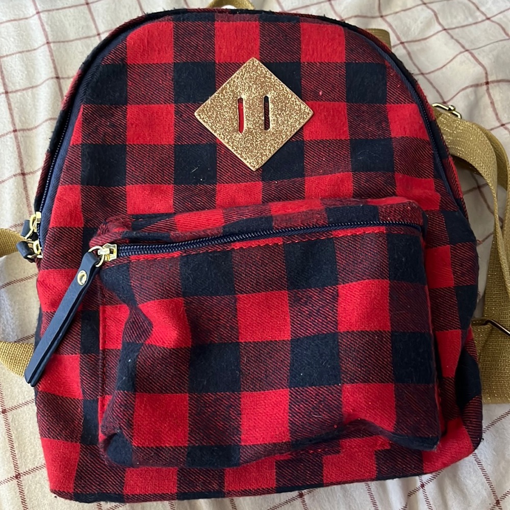Plaid small back pack